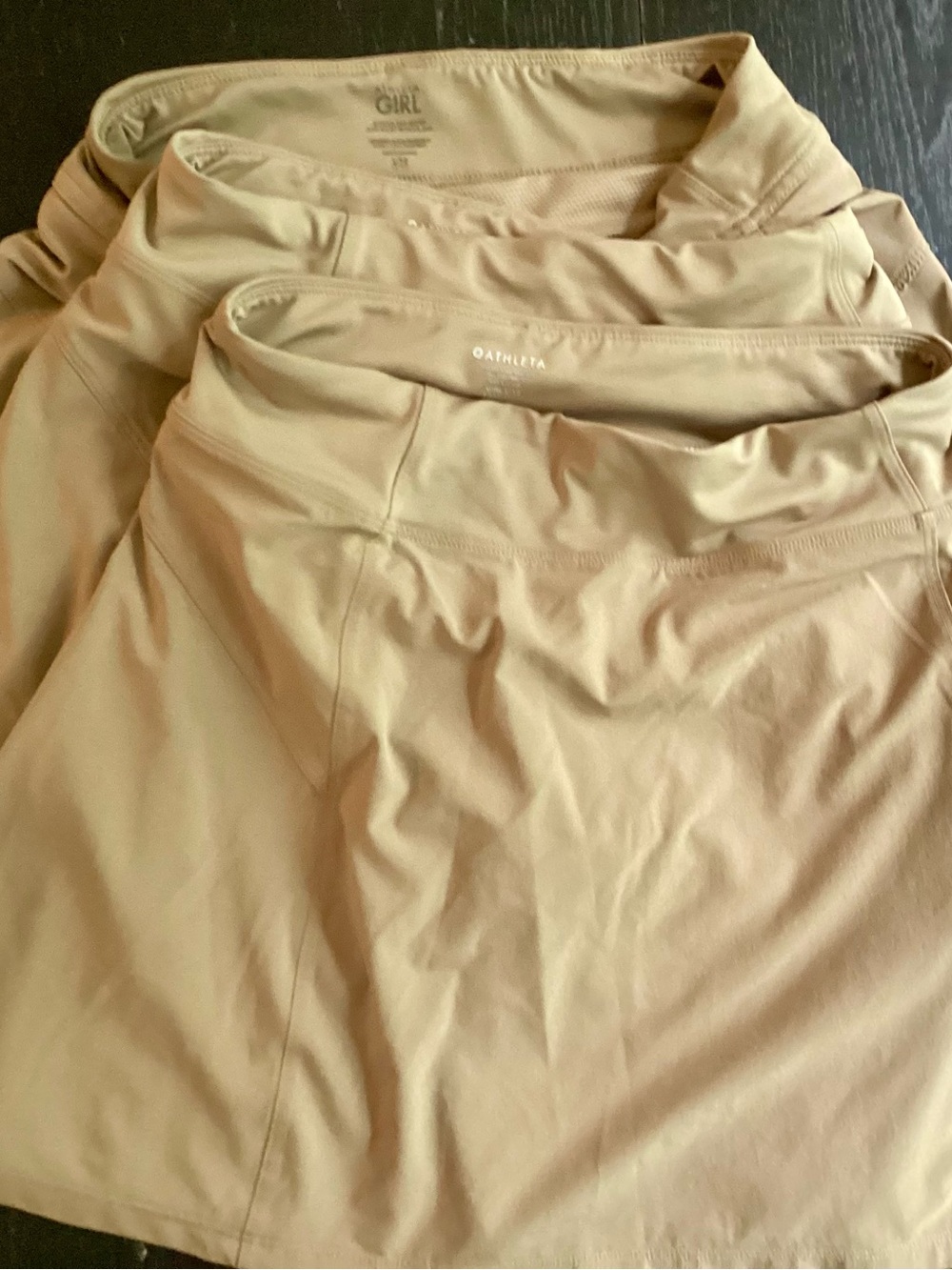 Athleta Girls Tan Performance Skort with Built-In Shorts